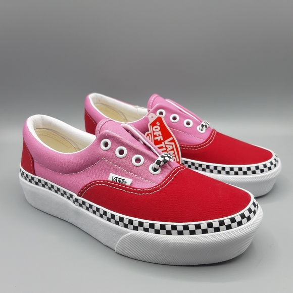 Vans Shoes New Vans Era Platform 2tone Chili Pepper Red Pink